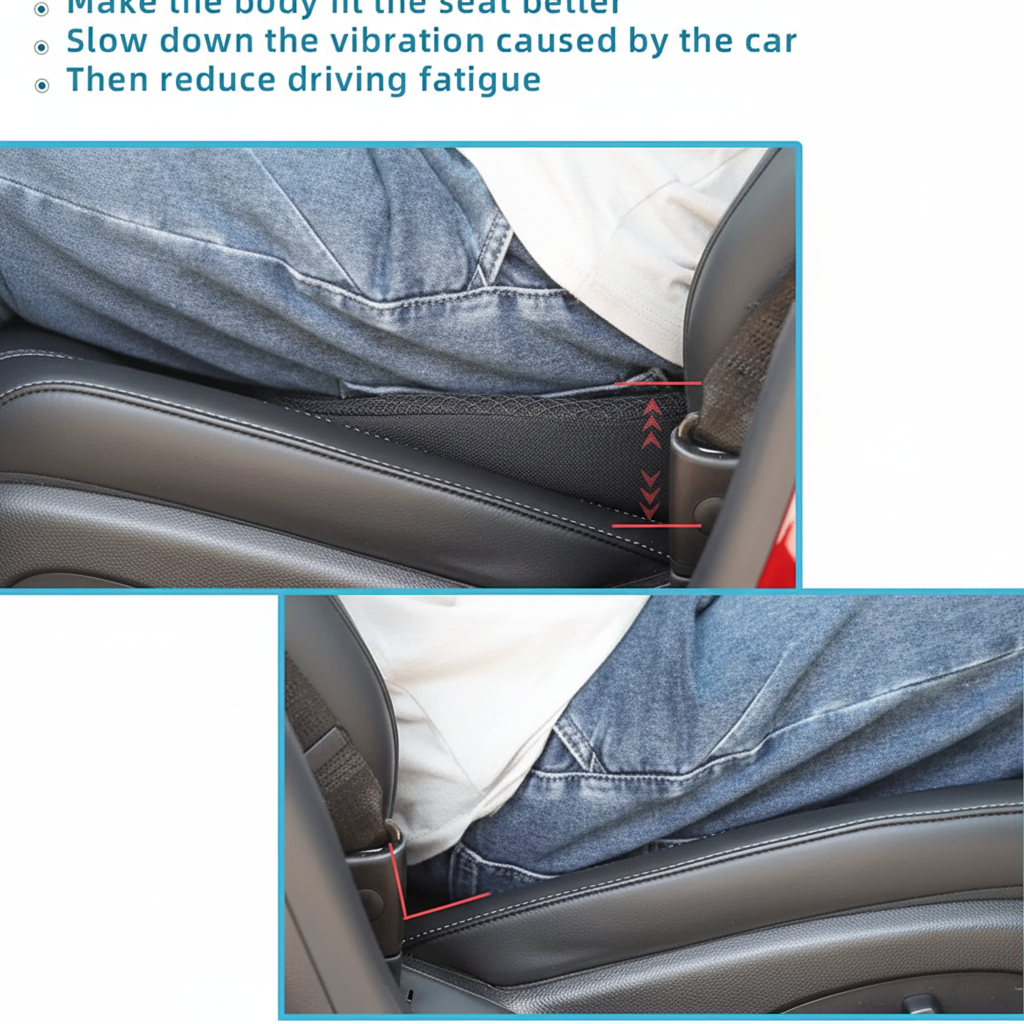 Car Seat Cushion with Memory Foam Booster and Contoured Ergonomic Support - Image 12