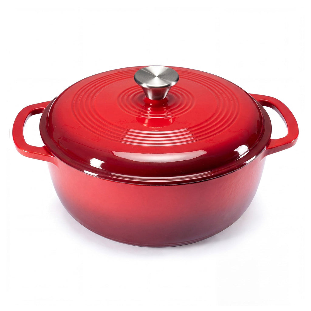Cast Iron Dutch Oven Pot with Lid for Bread Baking and Braising 6 Quart Enameled - Image 1