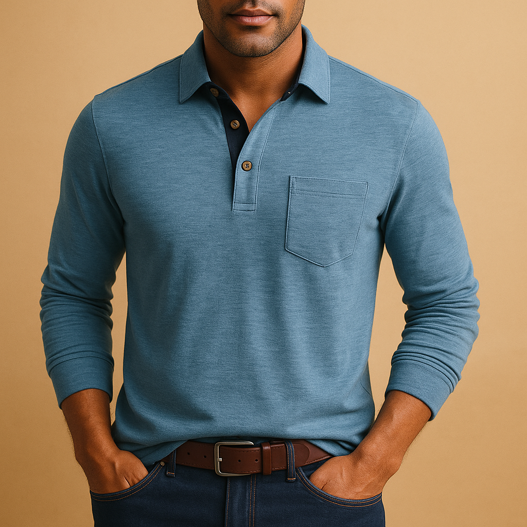 Casual cotton button-up shirt for men with a comfortable fit and chest pocket, ideal for everyday outfits, relaxed occasions, and casual styling.