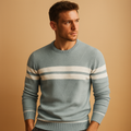 Men’s casual round-neck sweater with a warm, comfortable fit, ideal for everyday wear during autumn and winter.