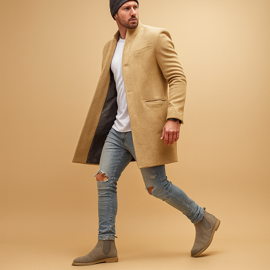 Men’s casual winter coat with a relaxed fit and warm design, suitable for everyday wear and leisure during autumn and winter.