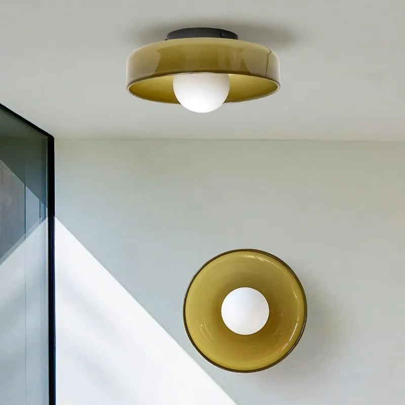 Ceiling Flush Mount Light with Translucent Glass Shade and Soft Diffused LED Lighting - Image 2