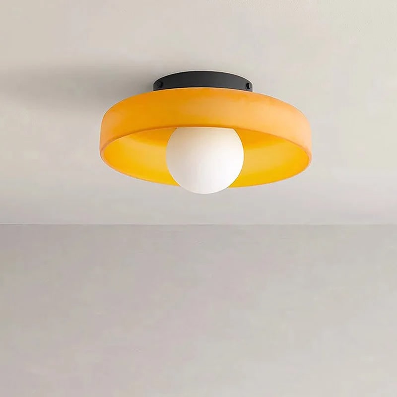 Ceiling Flush Mount Light with Translucent Glass Shade and Soft Diffused LED Lighting - Image 3