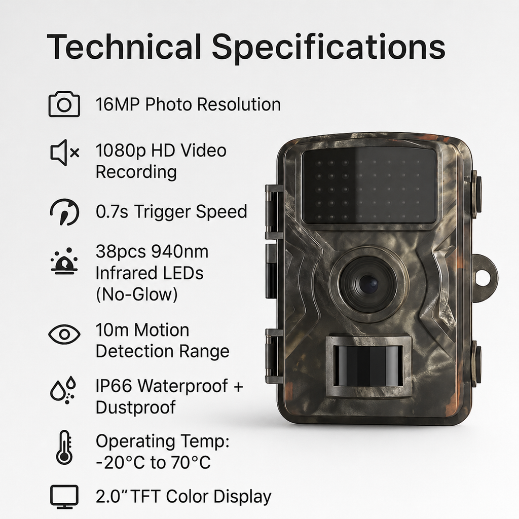 Cell Trail Camera with Night Vision Waterproof Camouflage Housing and Fast Trigger Speed - Image 3