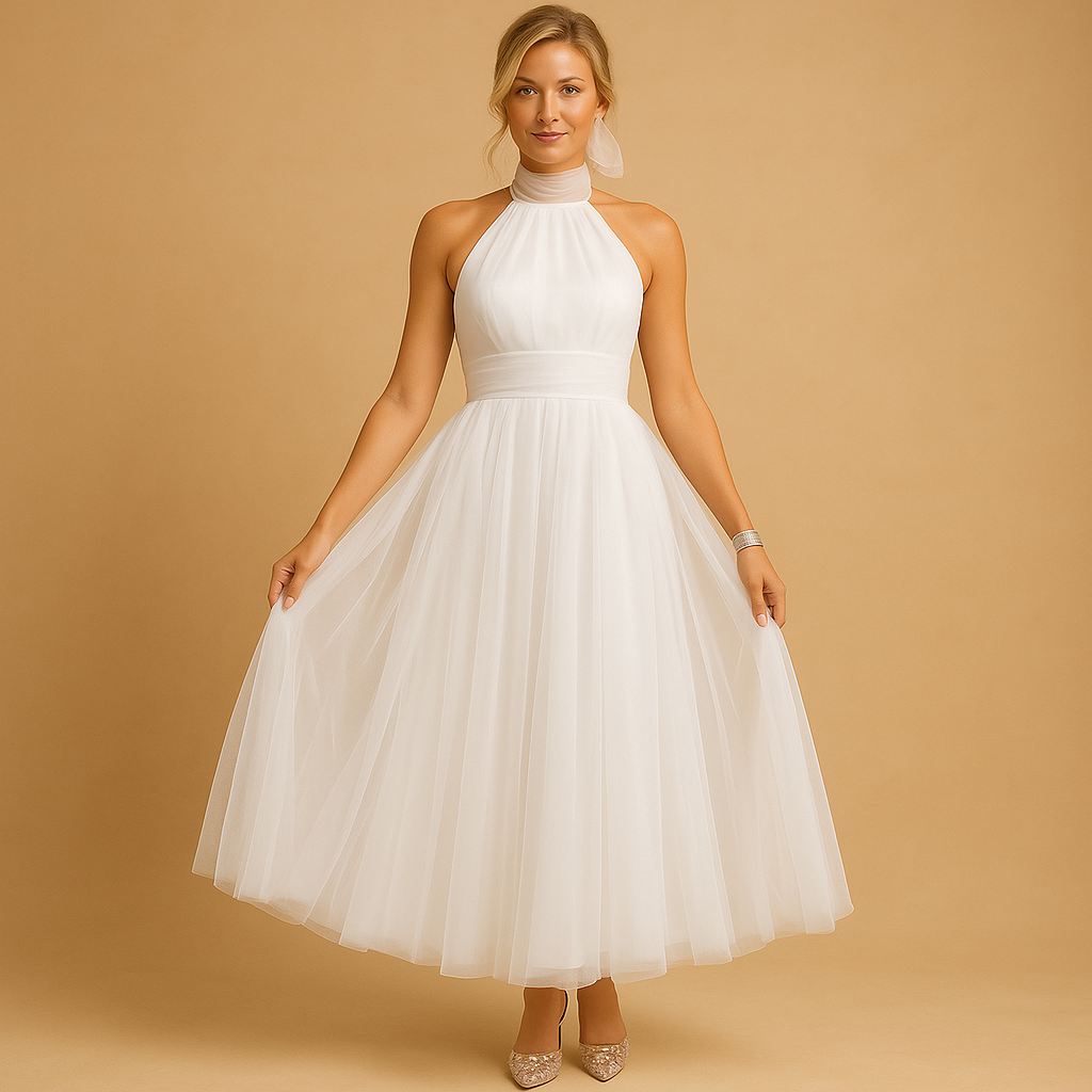 Chic elegant dress for women with a flattering feminine silhouette, suitable for brunch, parties, and formal occasions.