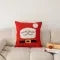 Christmas Pillow Cover with Festive Embroidered Design and Decorative Square Shape - Image 1