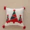 Christmas Pillow Cover with Festive Embroidered Design and Decorative Square Shape - Image 2