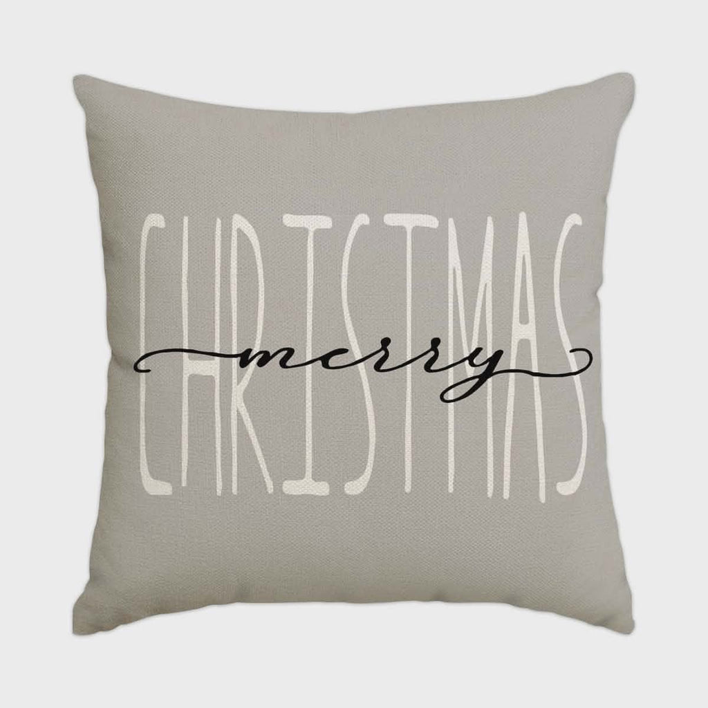Christmas Pillow Covers Set of 4 Square with Hidden Zipper and Woven Microfibre Gnome Tree Design - Image 8