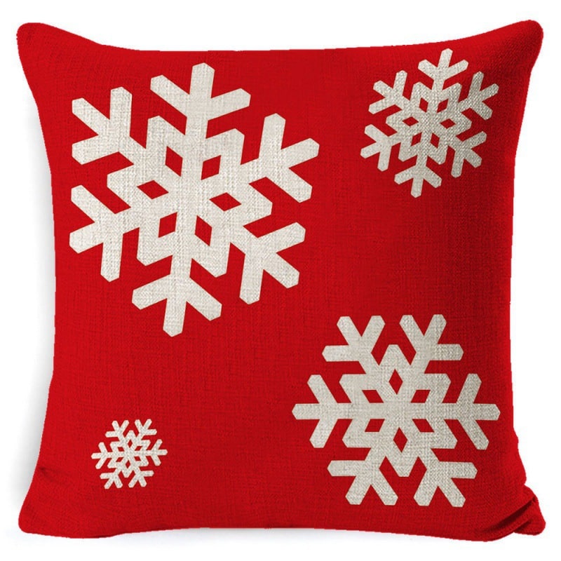 Christmas Pillow Covers with Linen-Look Festive Decorative Accent Design 18x18 Inch Square Throw - Image 13