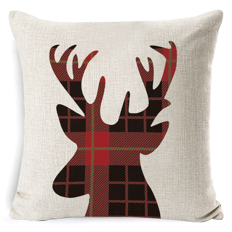 Christmas Pillow Covers with Linen-Look Festive Decorative Accent Design 18x18 Inch Square Throw - Image 23