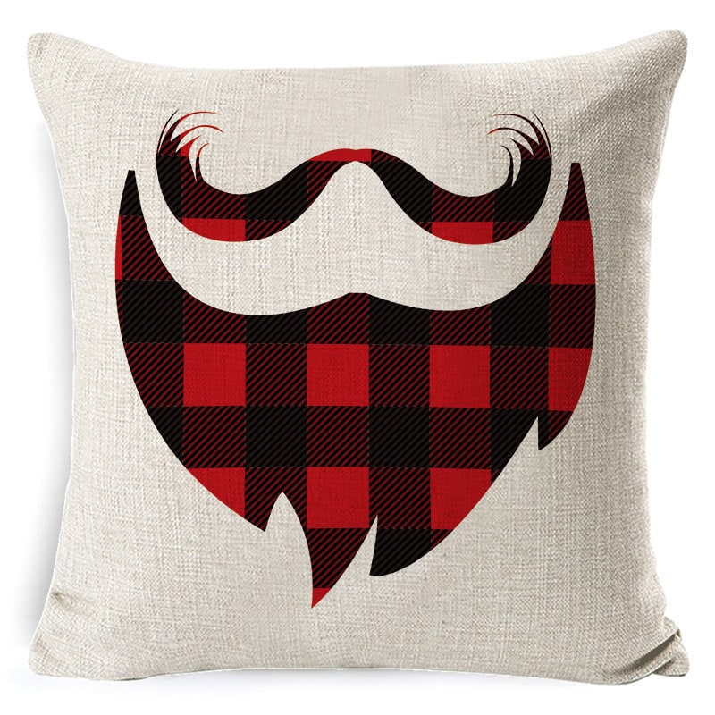 Christmas Pillow Covers with Linen-Look Festive Decorative Accent Design 18x18 Inch Square Throw - Image 25
