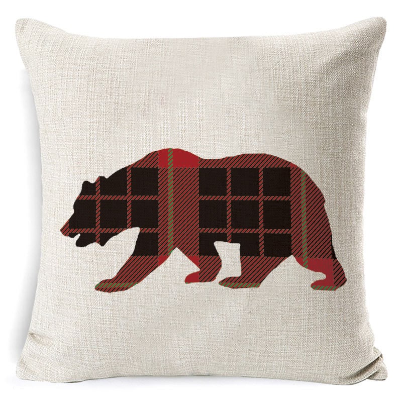 Christmas Pillow Covers with Linen-Look Festive Decorative Accent Design 18x18 Inch Square Throw - Image 26