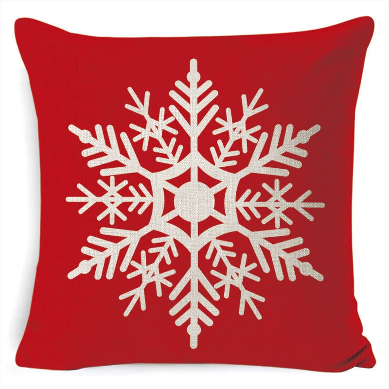 Christmas Pillow Covers with Linen-Look Festive Decorative Accent Design 18x18 Inch Square Throw - Image 34