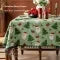 Christmas Tablecloth with Pom-Pom Trim Woven Festive Holiday Table Linens - Image 7