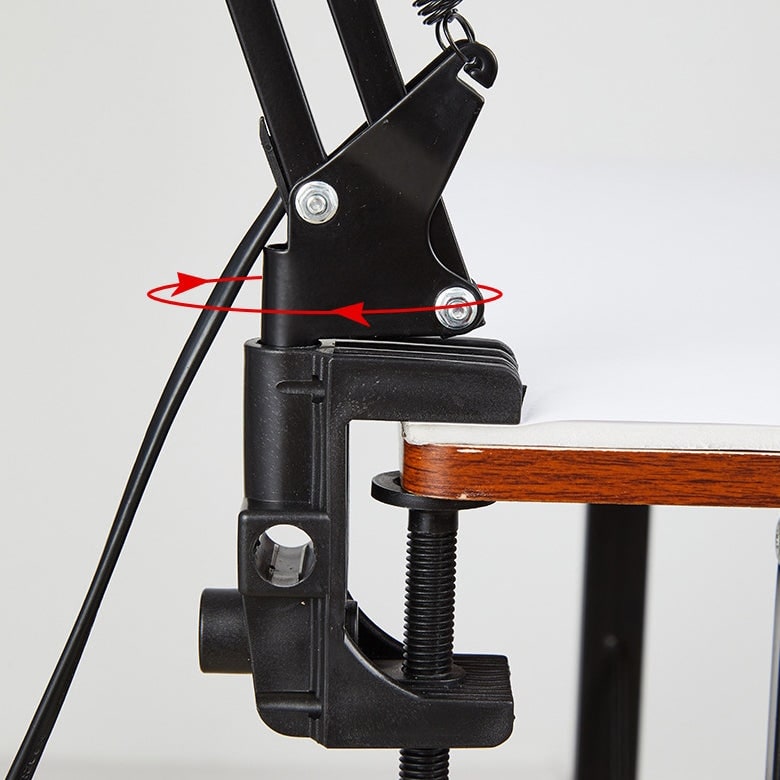 Clamp Desk Lamp with Adjustable Swing Arm and Dome Metal Shade - Image 4