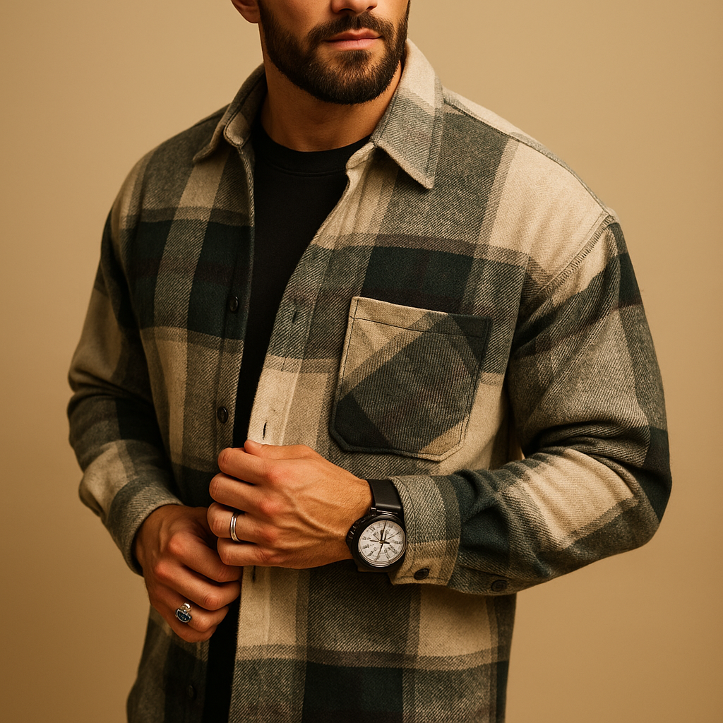 Classic long sleeve shirt for men with a clean solid design and comfortable fit, ideal for work, casual wear, and modern everyday outfits.