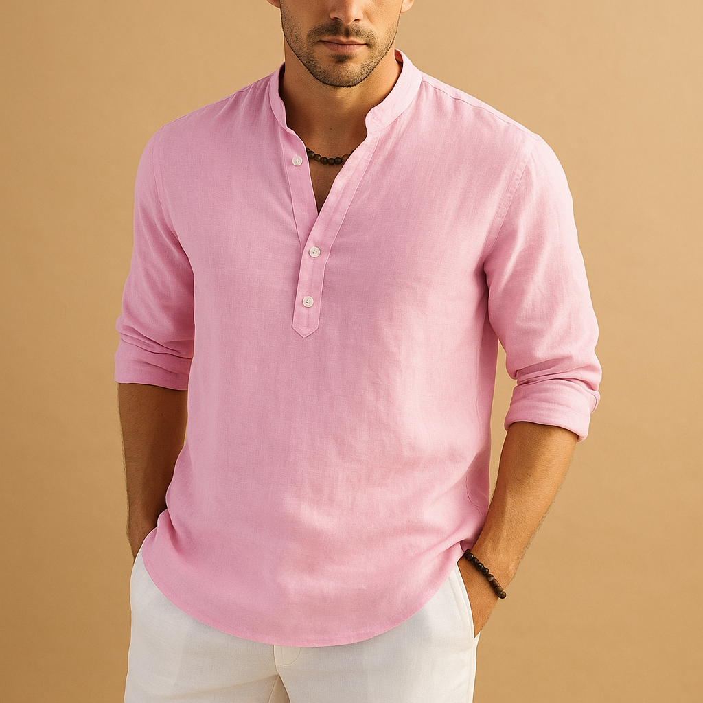 Classic versatile dress shirt for men with a breathable comfortable fit, suitable for formal occasions, office wear, and casual outfits.