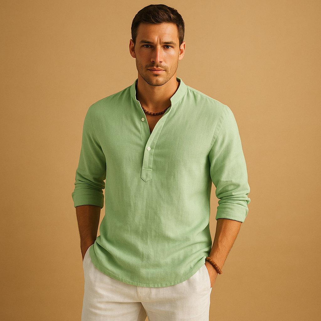 Classic versatile dress shirt for men with a breathable comfortable fit, suitable for formal occasions, office wear, and casual outfits.