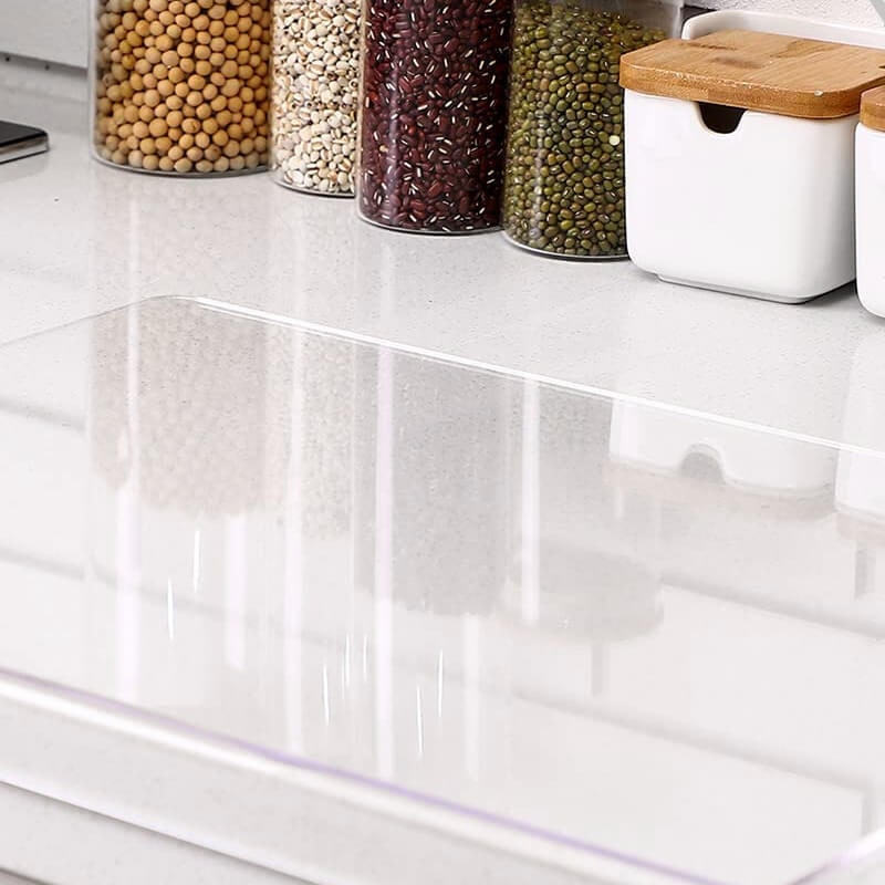 Clear Acrylic Cutting Board with Counter Lip Non-Slip Feet and Protective Edge - Image 9