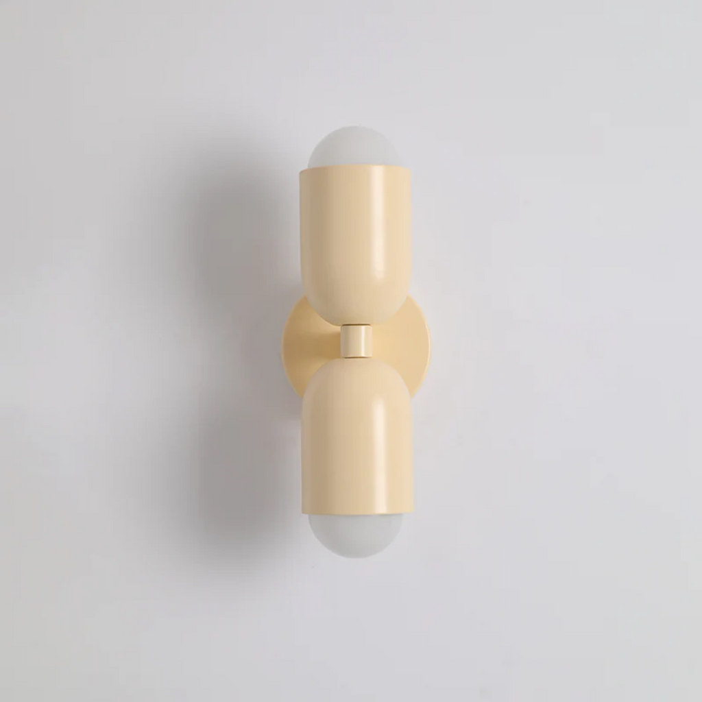 Contemporary Wall Sconce Light with Dual Up and Down LED Lighting and Color-Blocked Design - Image 1
