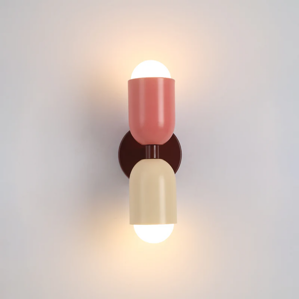 Contemporary Wall Sconce Light with Dual Up and Down LED Lighting and Color-Blocked Design - Image 4