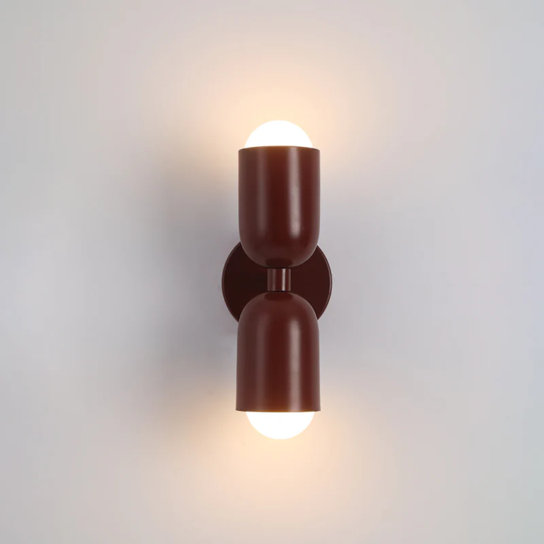 Contemporary Wall Sconce Light with Dual Up and Down LED Lighting and Color-Blocked Design - Image 7