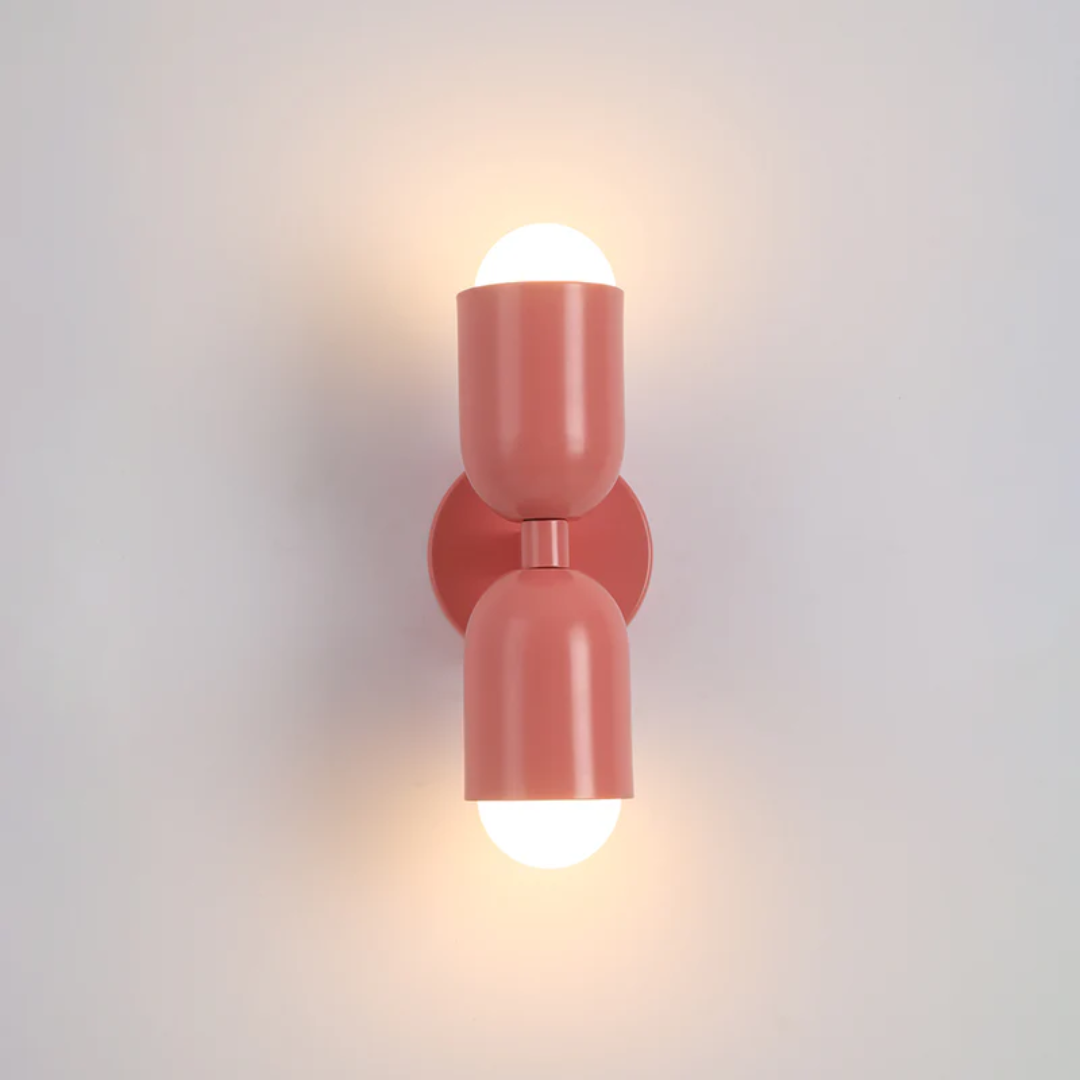 Contemporary Wall Sconce Light with Dual Up and Down LED Lighting and Color-Blocked Design - Image 8