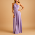 Convertible multiway evening dress for women with adjustable top styling, perfect for weddings, parties, and elegant evening events.