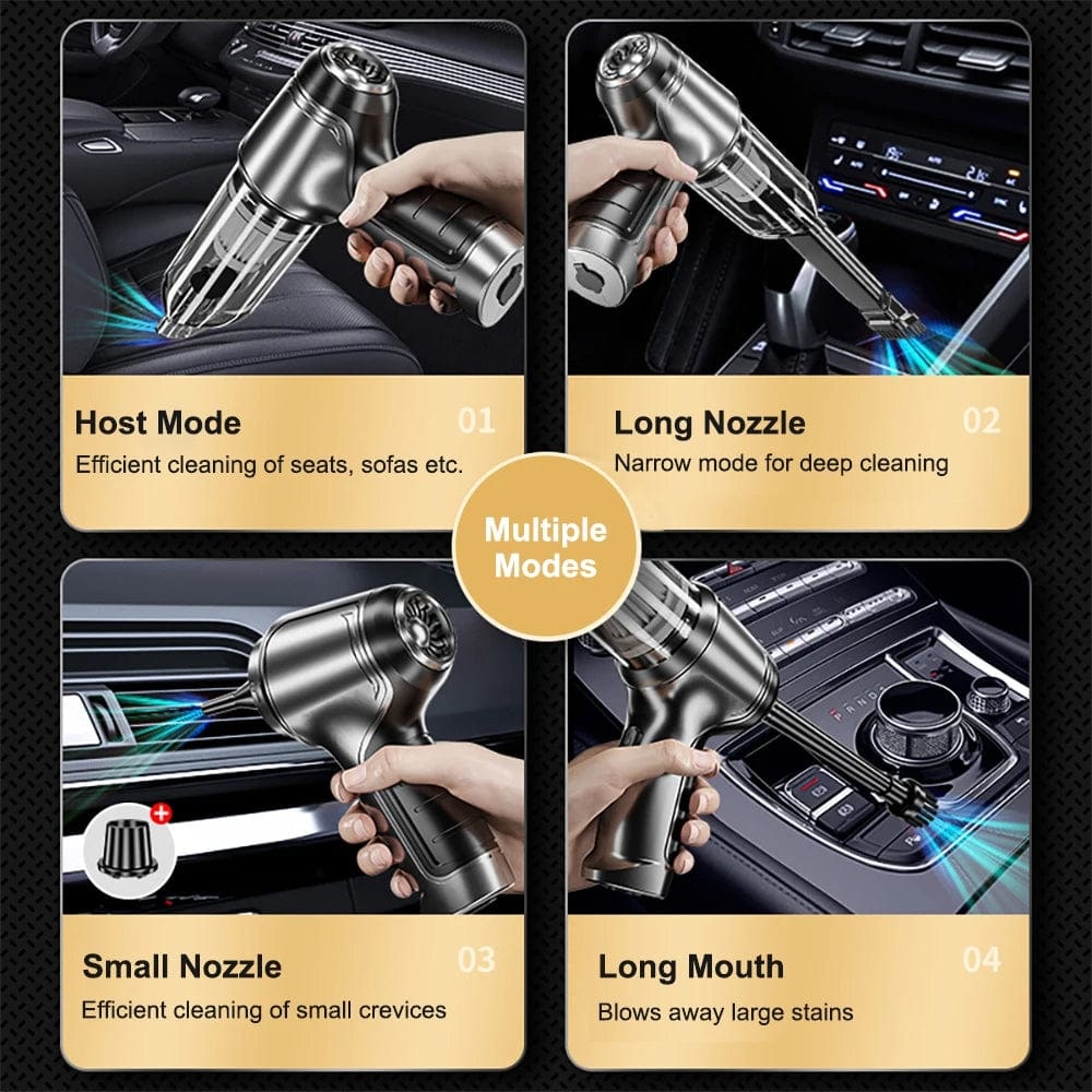 Cordless Handheld Car Vacuum Cleaner with Six Attachments and USB Charging - Image 11