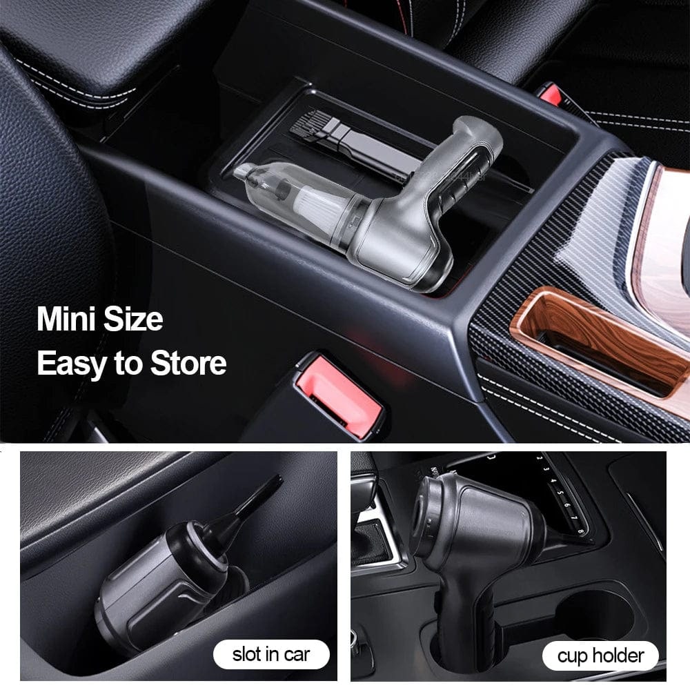 Cordless Handheld Car Vacuum Cleaner with Six Attachments and USB Charging - Image 2