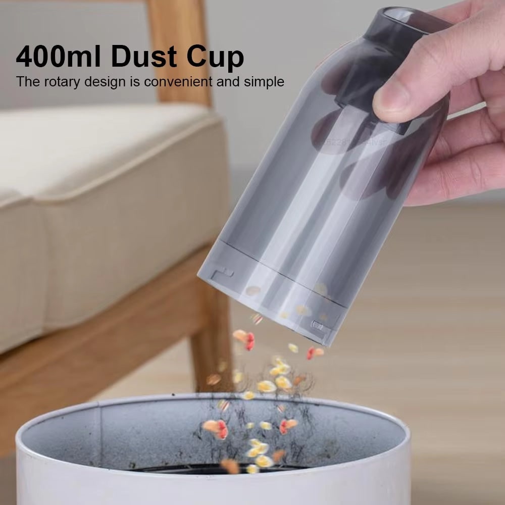 Cordless Handheld Car Vacuum Cleaner with Six Attachments and USB Charging - Image 4