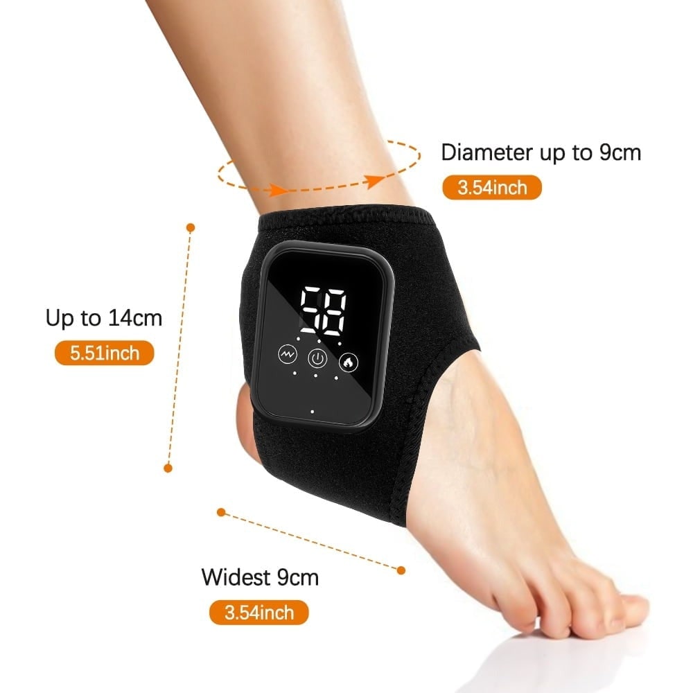 Cordless Heated Ankle Wrap with Vibration Massage and Rechargeable Digital Display - Image 9