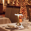 Cordless Table Lamp with Rechargeable Battery Dimmable LED and Metallic Finish - Image 1