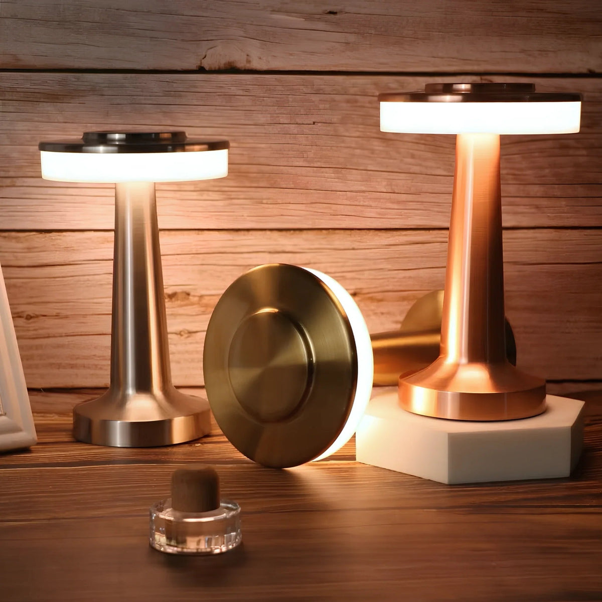 Cordless Table Lamp with Rechargeable Battery Dimmable LED and Metallic Finish - Image 12