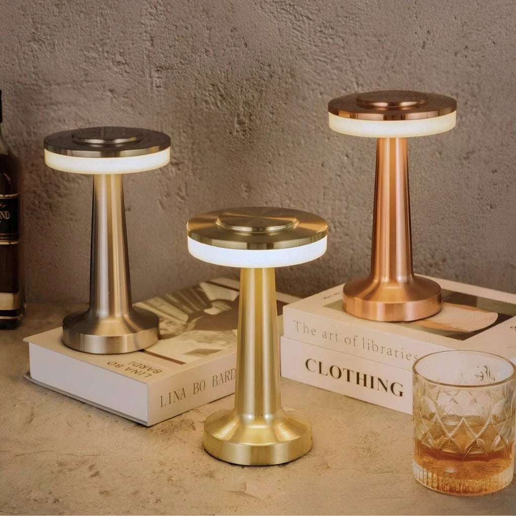 Cordless Table Lamp with Rechargeable Battery Dimmable LED and Metallic Finish - Image 14