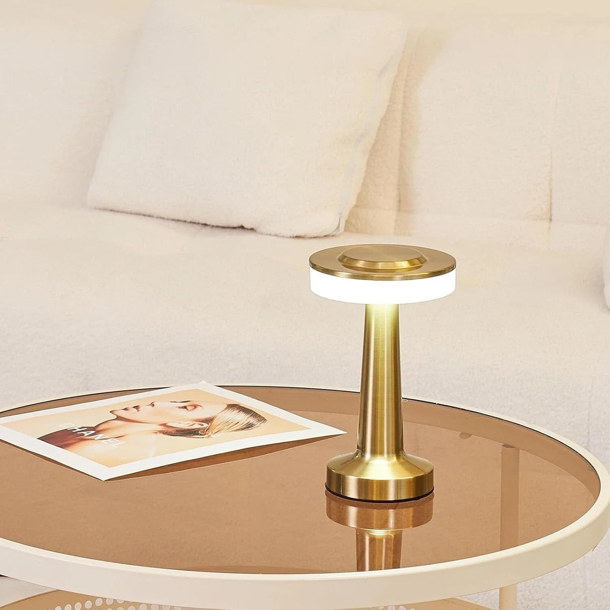 Cordless Table Lamp with Rechargeable Battery Dimmable LED and Metallic Finish - Image 18