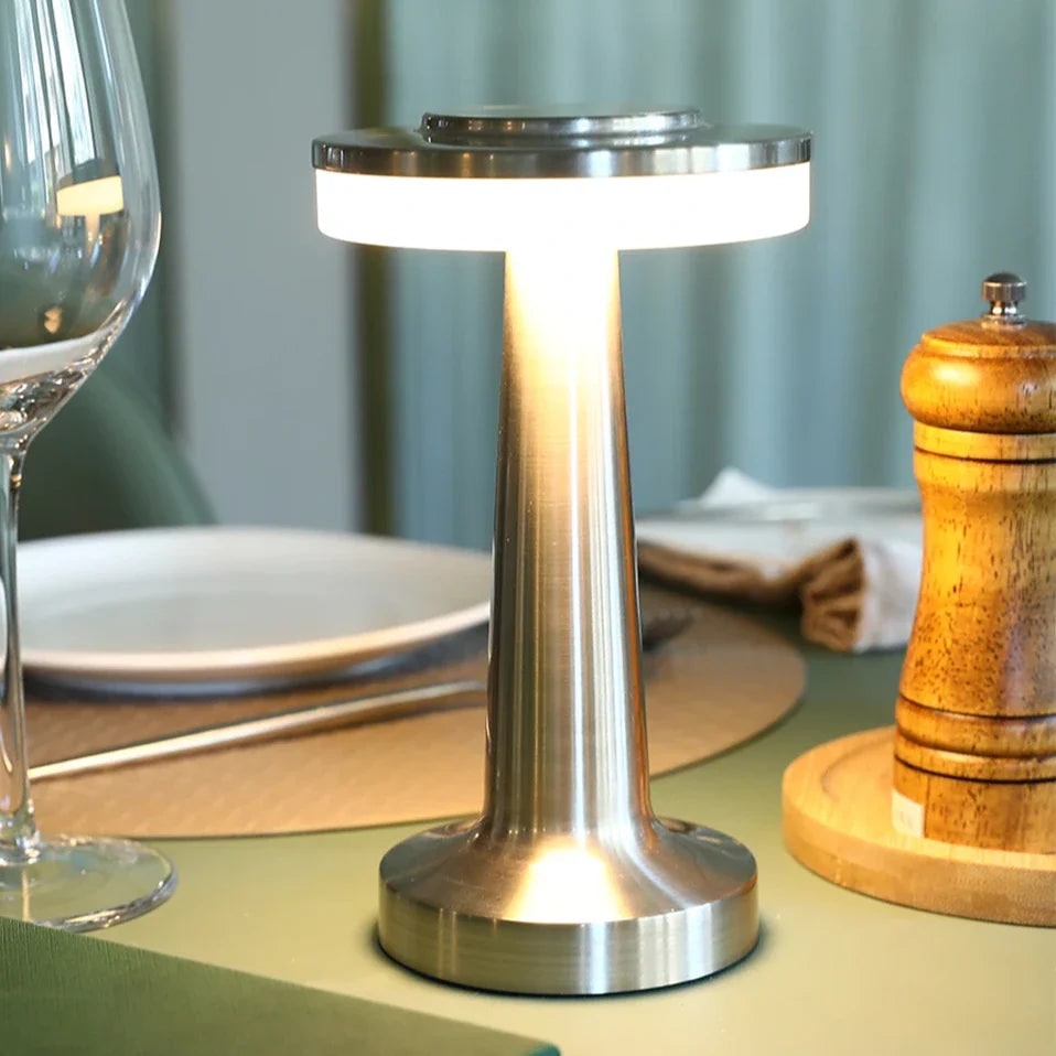 Cordless Table Lamp with Rechargeable Battery Dimmable LED and Metallic Finish - Image 19