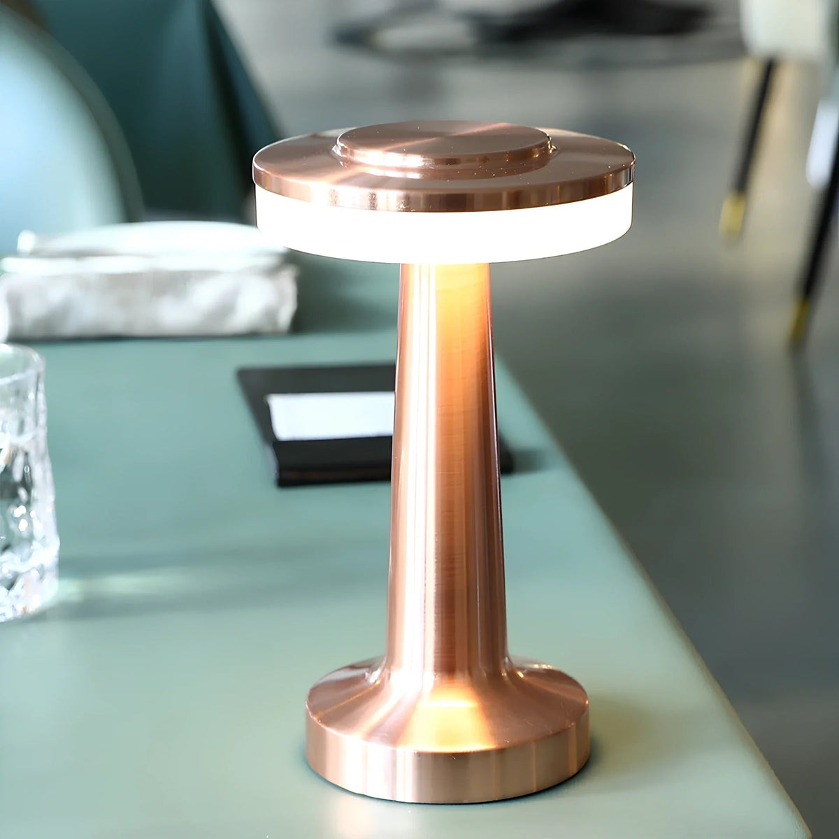 Cordless Table Lamp with Rechargeable Battery Dimmable LED and Metallic Finish - Image 20