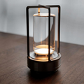 Cordless Table Lamp with Rechargeable Battery LED Cage Frame and Portable Ambient Light - Image 1