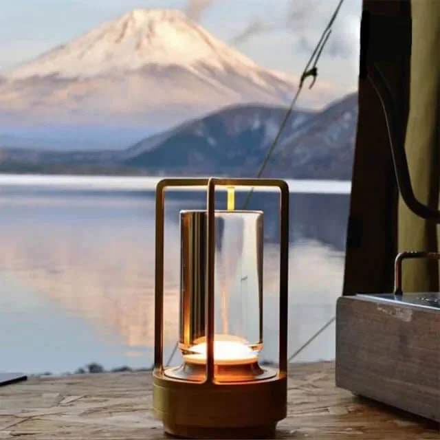Cordless Table Lamp with Rechargeable Battery LED Cage Frame and Portable Ambient Light - Image 4