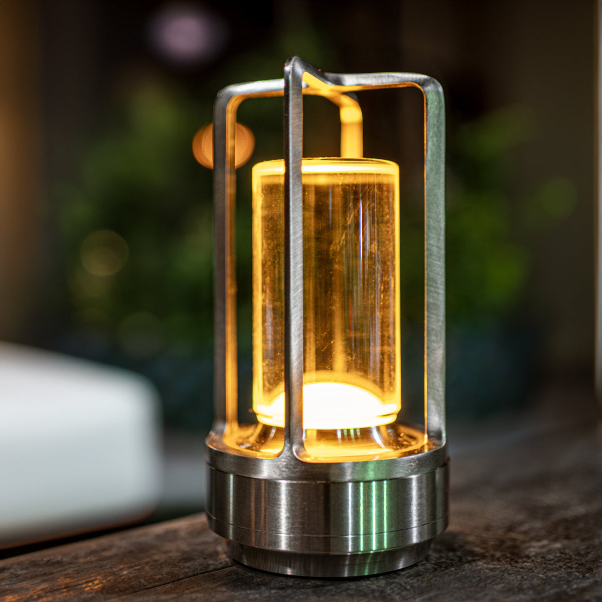 Cordless Table Lamp with Rechargeable Battery LED Cage Frame and Portable Ambient Light - Image 8