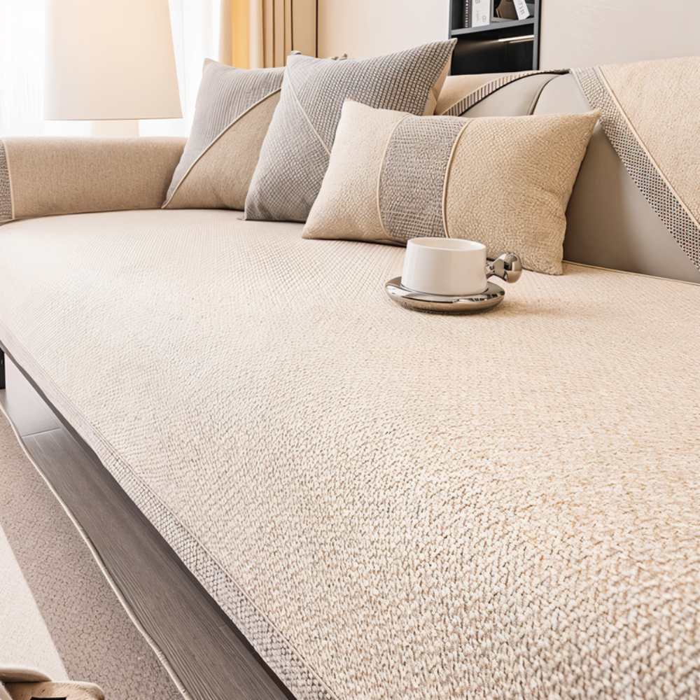 Couch Cover Sectional with Non-Slip Backing and Textured Weave Machine Washable - Image 4