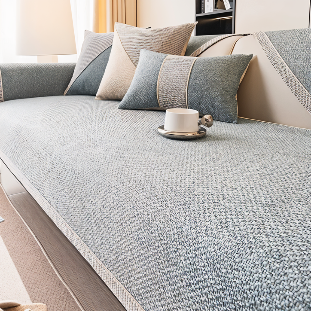 Couch Cover Sectional with Non-Slip Backing and Textured Weave Machine Washable - Image 5