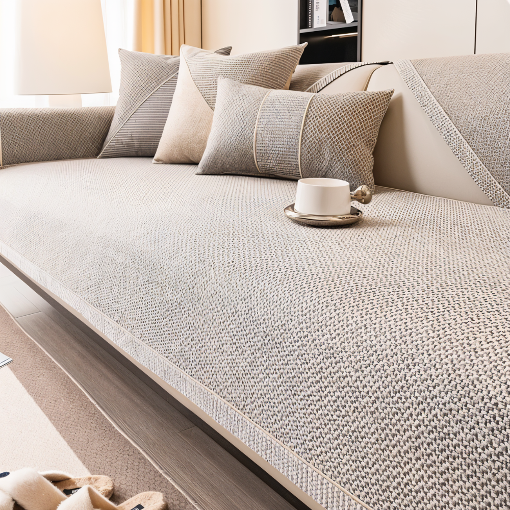 Couch Cover Sectional with Non-Slip Backing and Textured Weave Machine Washable - Image 6