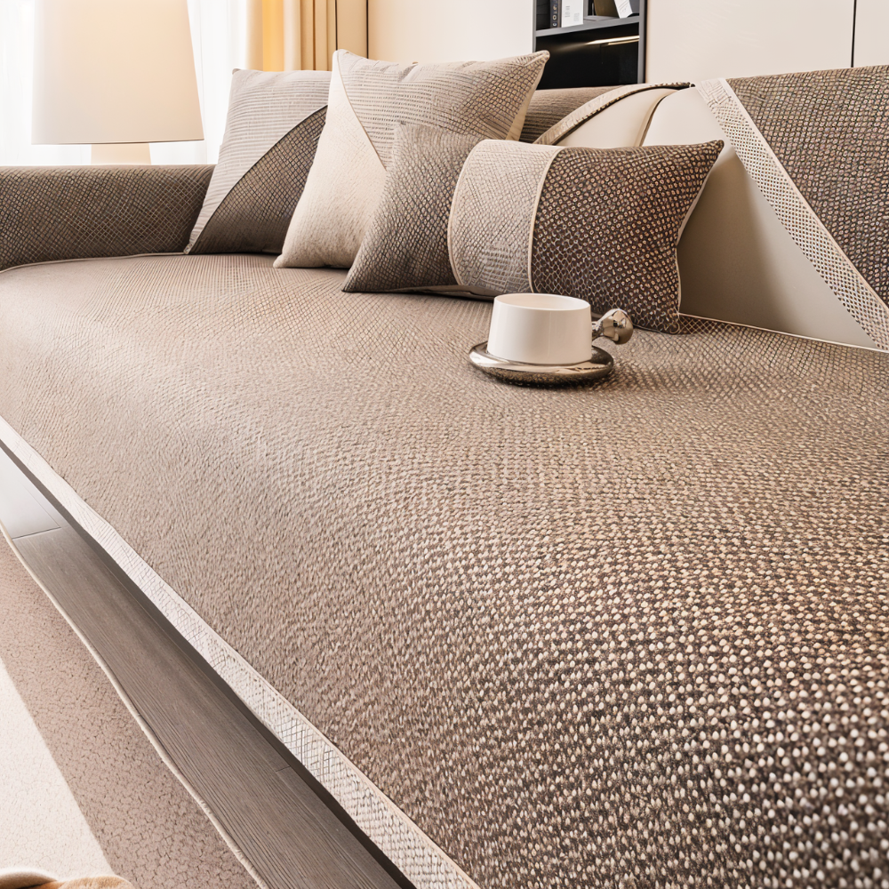 Couch Cover Sectional with Non-Slip Backing and Textured Weave Machine Washable - Image 7