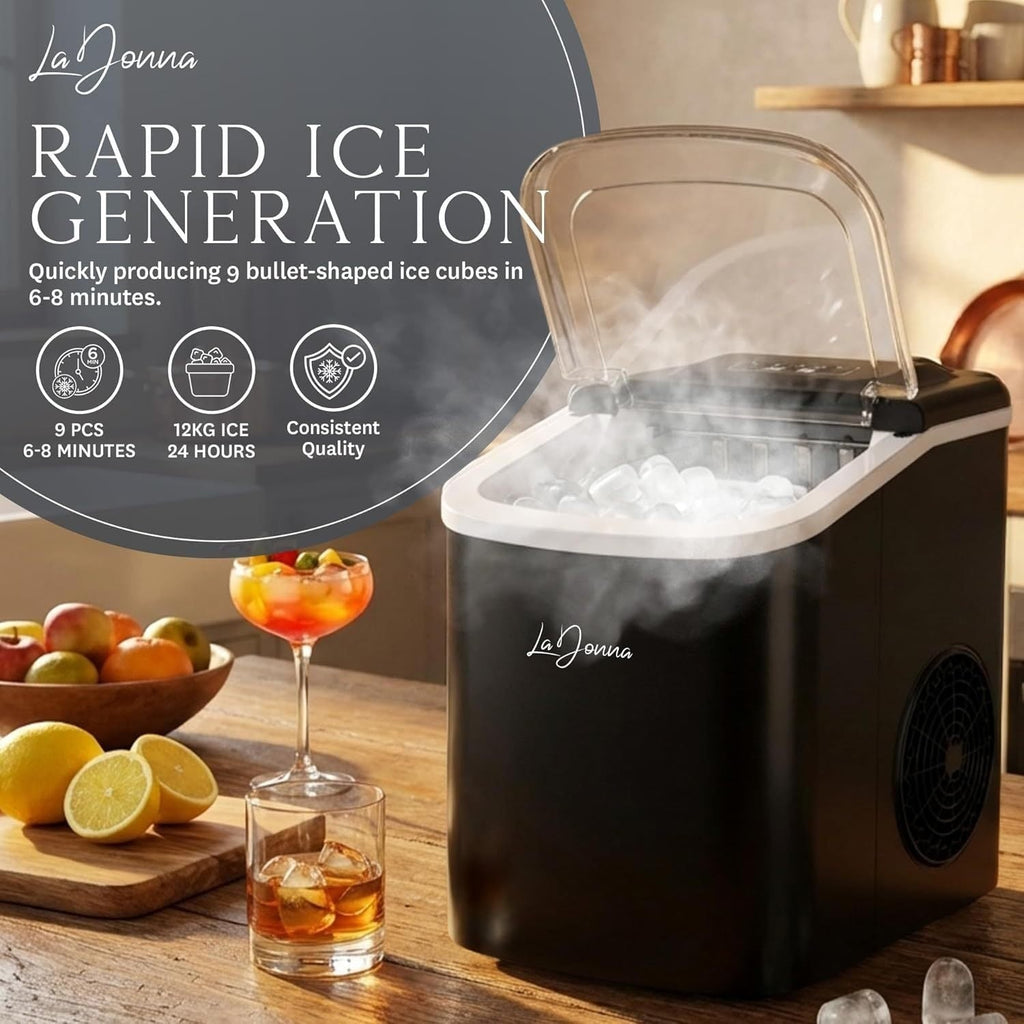 Countertop Ice Maker Machine with Two Sizes and Self-Cleaning Function - Image 2