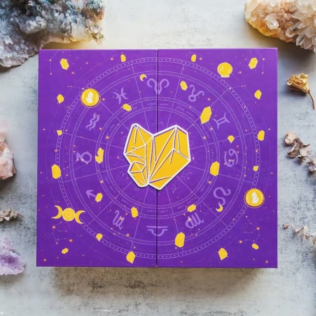 Crystal Advent Calendar with 24 Day Countdown Gemstones and Celestial Decorations - Image 5