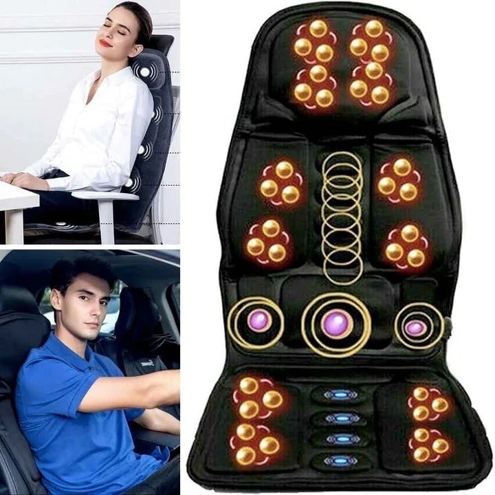 Desk Chair Seat Cushion with Heated Massage Remote Control for Car and Office - Image 1