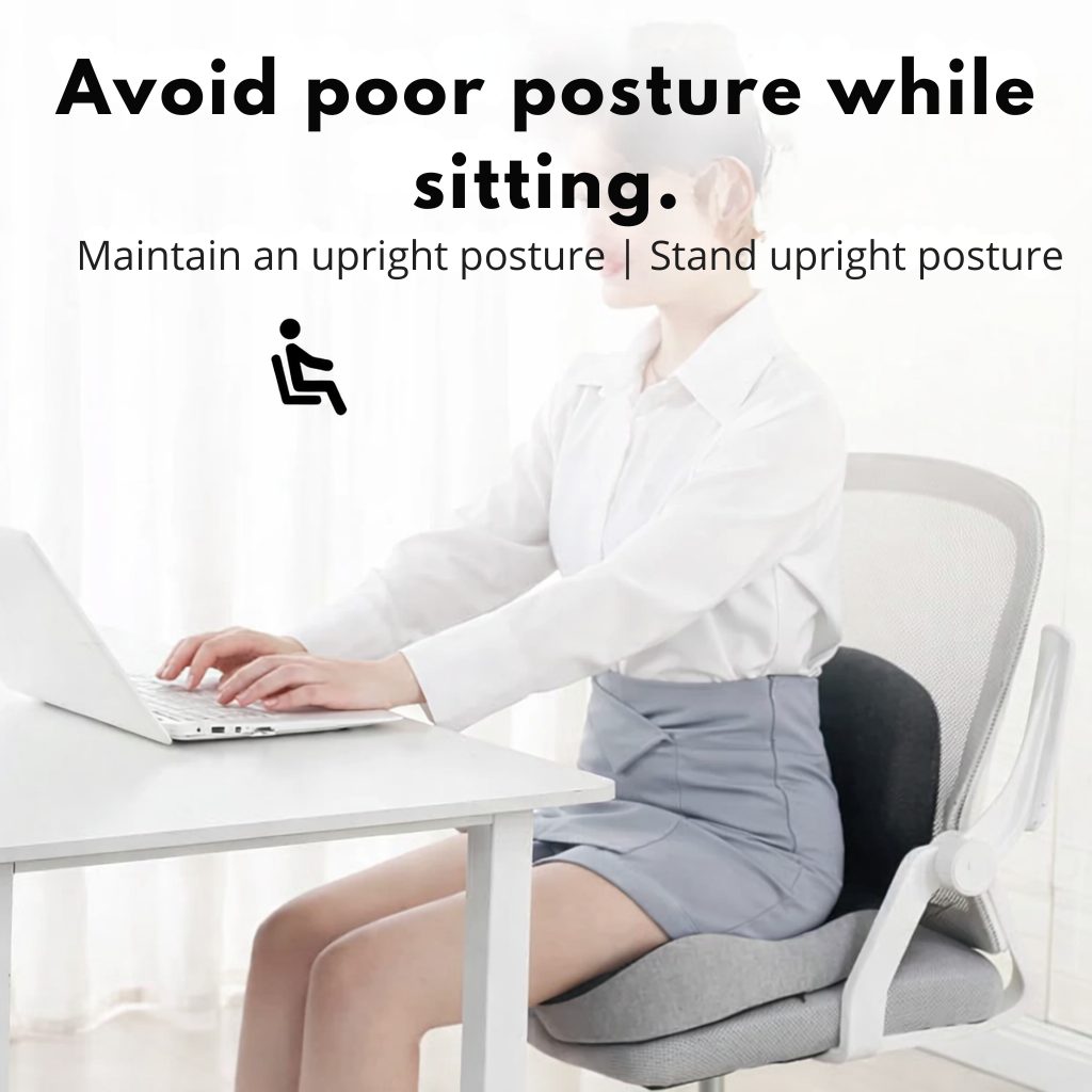Desk Chair Seat Cushion with Memory Foam Ergonomic Contoured Support and Coccyx Cutout - Image 3
