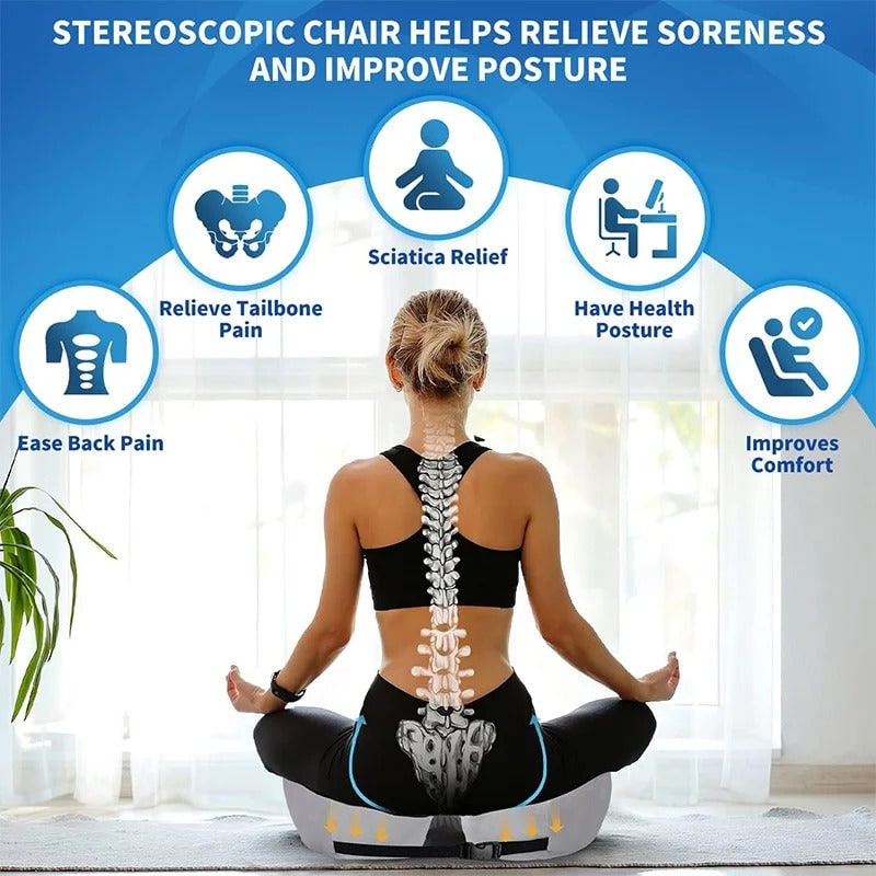 Desk Chair Seat Cushion with Memory Foam Ergonomic Design and Pressure Relief - Image 4